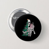 Badge Rond 5 Cm Sorta Effrayant Sorta Joyeux Noël (Devant & derrière)