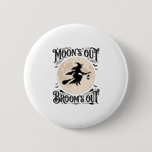 Badge Rond 5 Cm Sortez les balais, sortez les sorcières Halloween