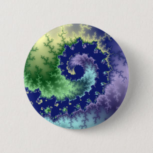 Badge Rond 5 Cm Sortie flottante - Bouton fractal
