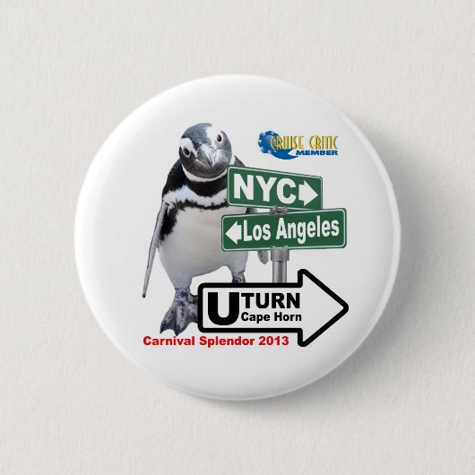 Badge Rond 5 Cm Sortie le bouton de cc de pingouin (Devant)