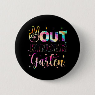 Badge Rond 5 Cm Sortie Maternelle Tie Dye Journée Dernière Des Ens