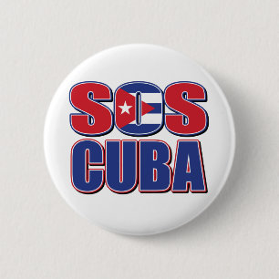 BADGE ROND 5 CM SOS CUBA