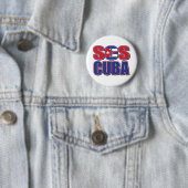 BADGE ROND 5 CM SOS CUBA (En situation)