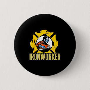 Badge Rond 5 Cm Soudage Flamme de cheminée de cheminée Métal Compé