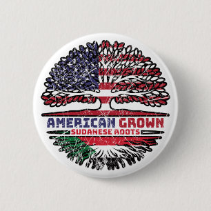 Badge Rond 5 Cm Soudan Soudanais États-Unis Amérique États-Unis Ar