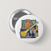 Badge Rond 5 Cm Soufflement en verre (Devant & derrière)