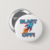 Badge Rond 5 Cm Soufflez le bateau de Rocket (Devant & derrière)