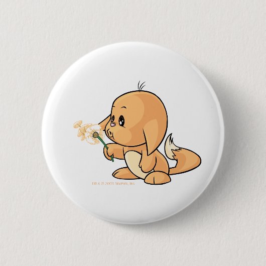 Badge Rond 5 Cm Souhait de Kacheek orange (Devant)