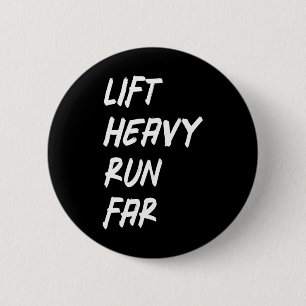 Badge Rond 5 Cm Soulever Lourd Courir Loin Sport Hybride Fitness C