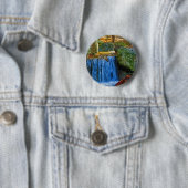 Badge Rond 5 Cm Source d'eau bleue (En situation)