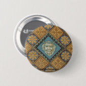 Badge Rond 5 Cm Sources d'eau chaude, AR Quapaw Dome Tiles Cadeaux (Devant & derrière)