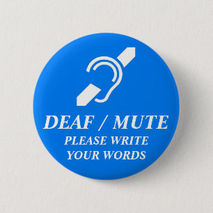 BADGE ROND 5 CM SOURD/MUET