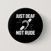 Badge Rond 5 Cm Sourde Non Rude Sourde Sensibilisation Yellow Ribb (Devant)