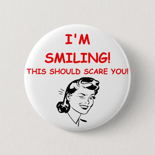 Badge Rond 5 Cm sourire (Devant)