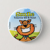 Badge Rond 5 Cm Sourire (Devant)