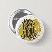 Badge Rond 5 Cm Sourire (Devant & derrière)