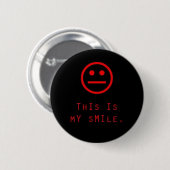 Badge Rond 5 Cm Sourire (Devant & derrière)