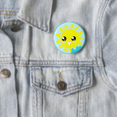 Badge Rond 5 Cm Sourire (En situation)
