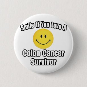 Badge Rond 5 Cm Sourire...Aimer un cancer du côlon