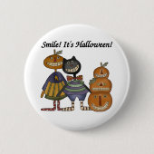 Badge Rond 5 Cm Sourire c'est Halloween (Devant)