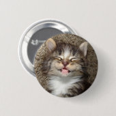 Badge Rond 5 Cm Sourire de chaton (Devant & derrière)