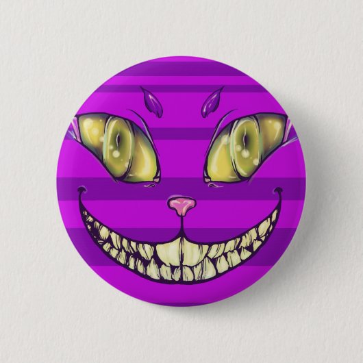 Badge Rond 5 Cm Sourire de Cheshire (Devant)