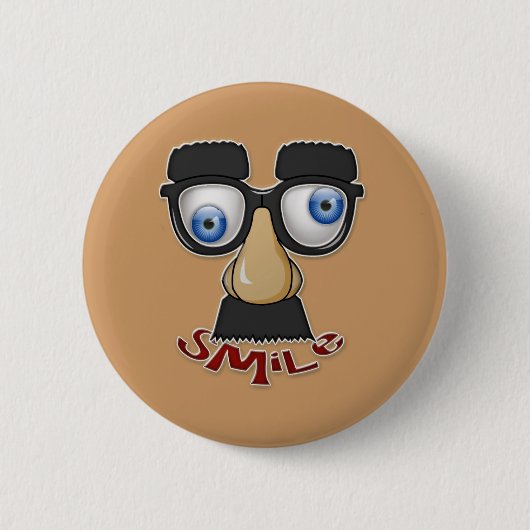 Badge Rond 5 Cm sourire grognon (Devant)