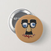 Badge Rond 5 Cm sourire grognon (Devant & derrière)