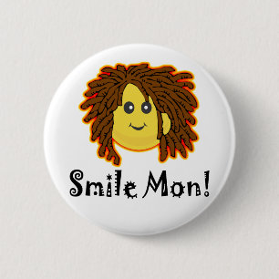 Badge Rond 5 Cm Sourire lundi ! Rasta font face