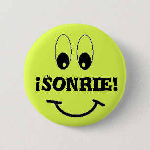 Badge Rond 5 Cm sourire, Sonrie !