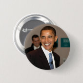 Badge Rond 5 Cm Sourires du Président Barack Obama (Devant & derrière)