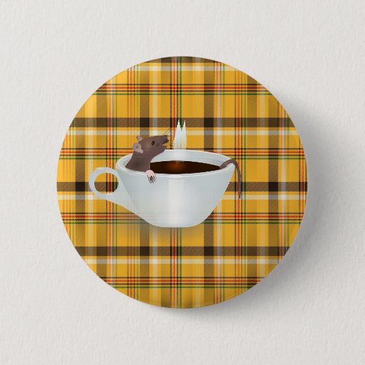 Badge Rond 5 Cm souris à café (Devant)
