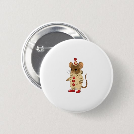 Badge Rond 5 Cm souris clown (Devant & derrière)