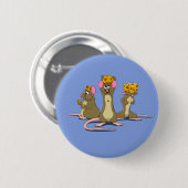 Badge Rond 5 Cm Souris de Cheesehead (Devant & derrière)