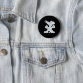 Badge Rond 5 Cm souris drôle avec des muscles (En situation)