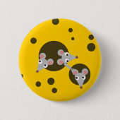 Badge Rond 5 Cm Souris en fromage (Devant)