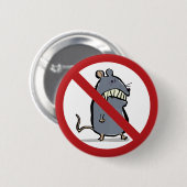 Badge Rond 5 Cm souris folle : interdit ! (Devant & derrière)