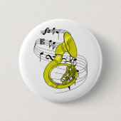 Badge Rond 5 Cm Sousaphone (Devant)