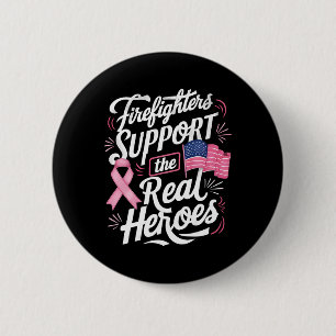 Badge Rond 5 Cm Soutenez les vrais héros du cancer du sein Chemo