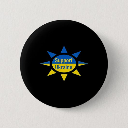 Badge Rond 5 Cm Soutenez l'Ukraine (Devant)