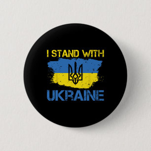 Badge Rond 5 Cm Soutenez l'Ukraine avec ce drapeau de l'Ukraine Je