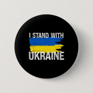 Badge Rond 5 Cm Soutenez l'Ukraine Drapeau de l'Ukraine pour l'amo