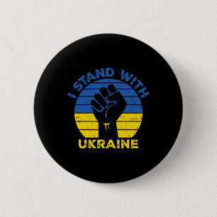 Badge Rond 5 Cm Soutenez l'Ukraine Je suis avec l'Ukraine Drapeauu