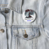 Badge Rond 5 Cm Soutenez notre bouton de Troops/USA (En situation)