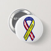Badge Rond 5 Cm Soutenez notre ruban de troupes (Devant & derrière)