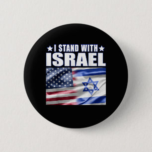 Badge Rond 5 Cm Soutenir Israël Je suis avec Israël