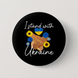 Badge Rond 5 Cm Soutenir la paix et l'unité de l'Ukraine, espoir e
