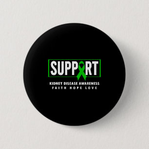 Badge Rond 5 Cm Soutenir la sensibilisation à la maladie rénale - 