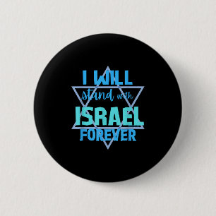 Badge Rond 5 Cm Soutenir Les Juifs.. Je Vais Me Tenir Avec Israël