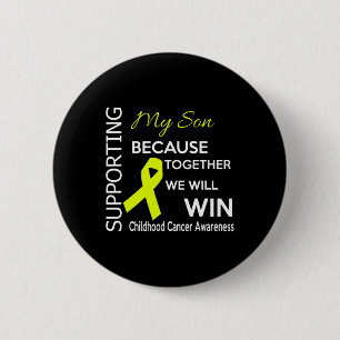 Badge Rond 5 Cm Soutenir Mon Fils Parce Qu'Ensemble Nous Gagnerons